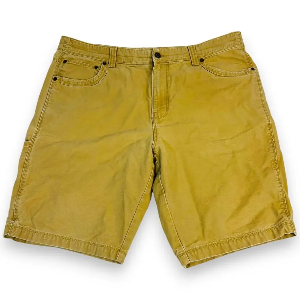 Eddie Bauer Mens 38 x 10 Shorts Utility Beige 100% Cotton